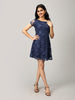 Blue A Line Net Dress