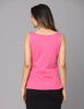 Solid knit pink peplum top