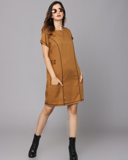 Comfortable & Chic: Mustard Tunic Dress Online