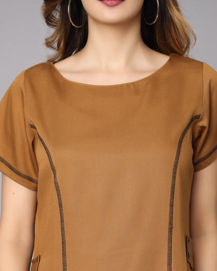 Must-Have Mustard Tunic Dress: Shop Now!  pen_spark