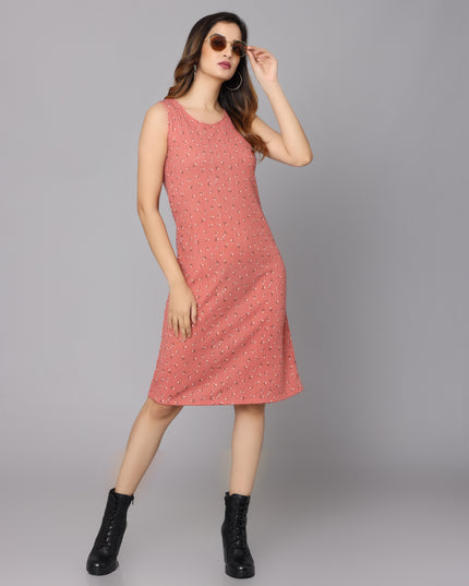 Printed Rose Dress