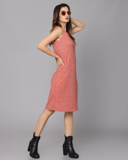 Printed Rose Dress