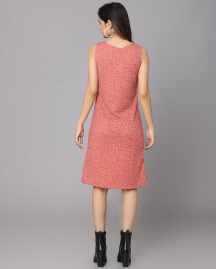 Printed Rose Dress