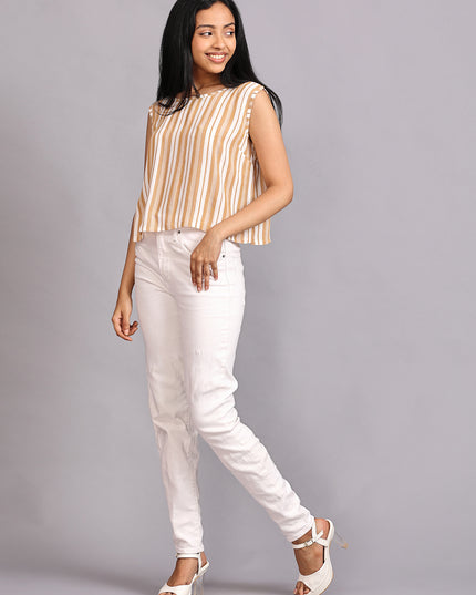 Buy Crushed Crop Top Striped online