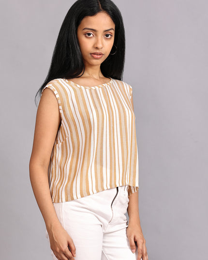 Get Your Crushed Crop Top Striped Online