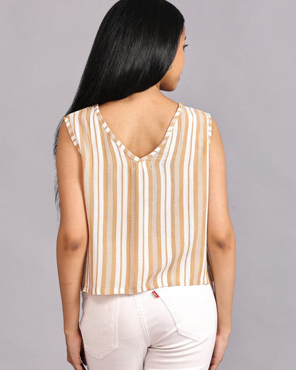 Fashionable Crushed Crop Top Striped – Click to Buy Online