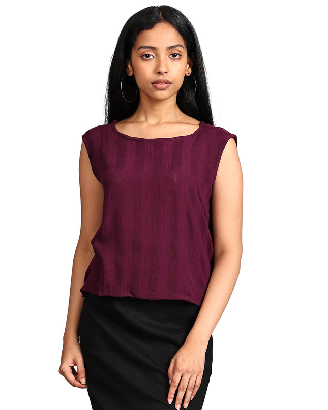 Purchase Crushed Crop Top in Purple Online