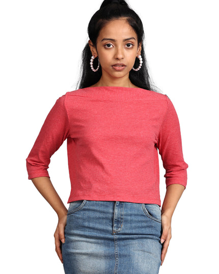 Get Your Peach Ribbed Crop Top Online Now