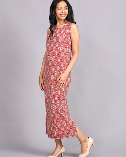 buy Red Printed Long Dress online
