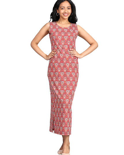 Shop Red Printed Long Dress online