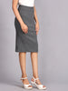 Dark Grey Skirt with Side Slit