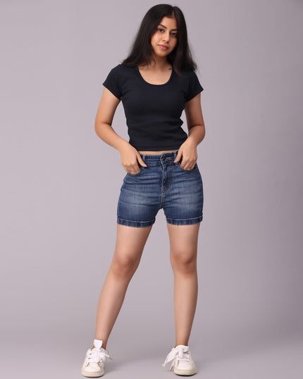 Buy Navy Crop Tshirt online