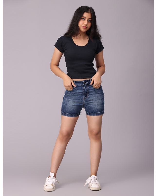 Buy Navy Crop Tshirt online