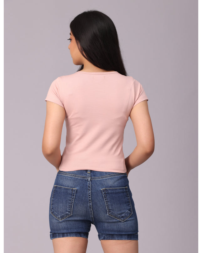 Get Your Hands on the Trendy Rose Crop Tee Online