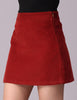 Corduroy Mini Skirt Rust