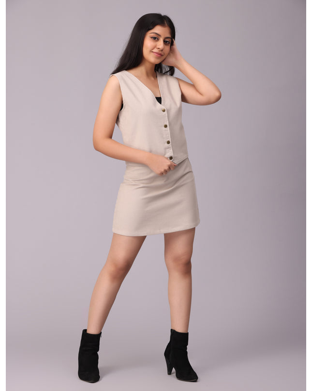 Shop Beige Corduroy Vest online