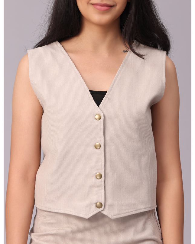 Buy Beige Corduroy Vest online
