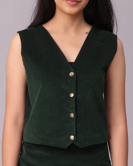 Buy Green Corduroy Vest online