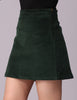 Corduroy Mini Skirt Green