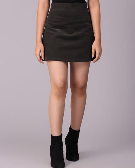 Buy Corduroy Mini Skirt Military Green online