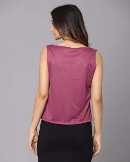 Shop the Look: Wine Cowl Neck Top