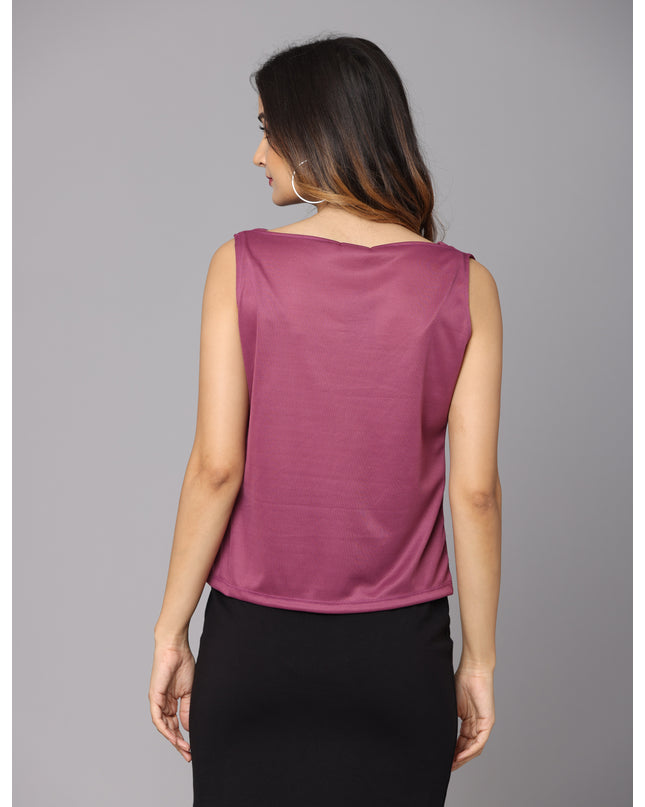 Shop the Look: Wine Cowl Neck Top