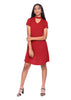 Maroon Red Choker Neck dress - GENZEE