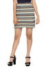 Net Multicolor Tube Skirt with Lycra Lining - GENZEE