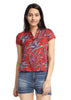 Red Print Cotton Top