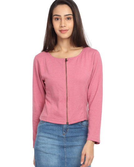 Shop Short Knit Jacket Rose online