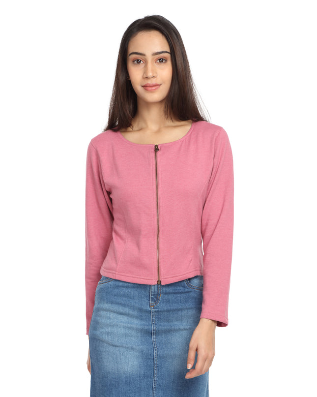 Shop Short Knit Jacket Rose online