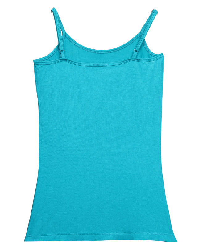 Blue Bamboo Cotton Spaghetti Top - GENZEE