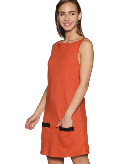 Shop Knit Apron Dress Rust online