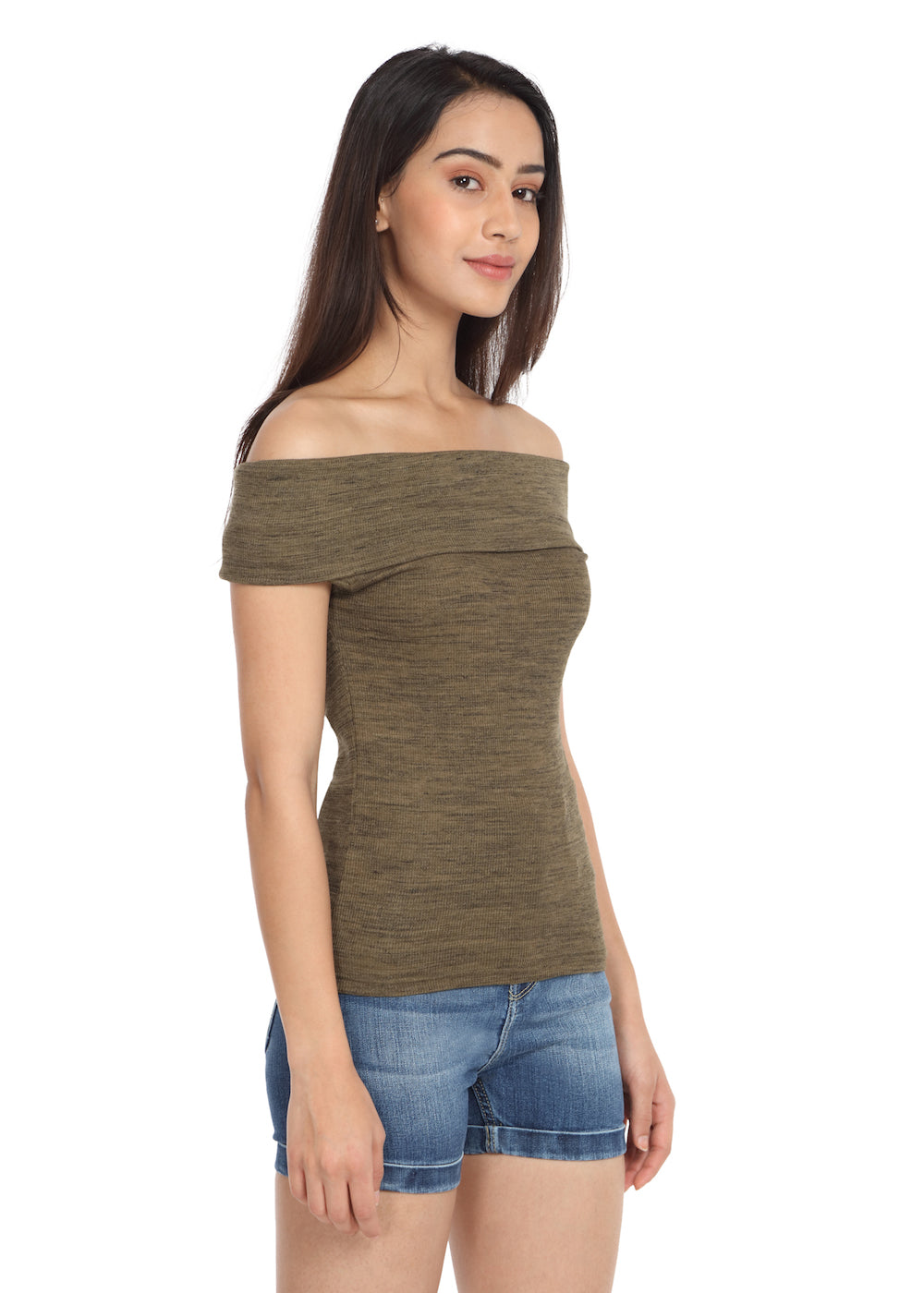 Olive Fold Over Top - GENZEE