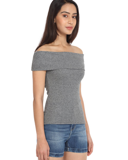 Grey Fold-Over Top - GENZEE