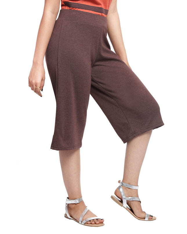 Stylish Brown Knit Culottes Available for Purchase Online