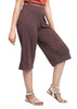 Brown Knit Culottes - GENZEE