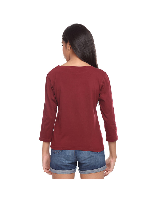 Maroon Long Tee Can't Do Without - GENZEE