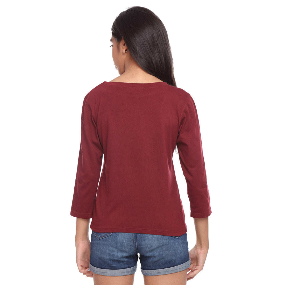 Maroon Long Tee Can't Do Without - GENZEE