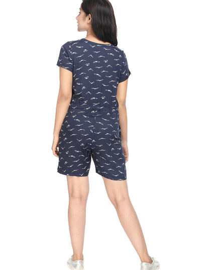 Shop the Look: Chic Navy Blue Woven Jumpsuit