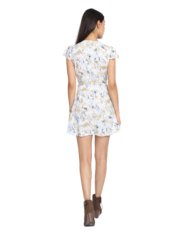 Flowy White Wrap Dress: Shop Online at Genzee