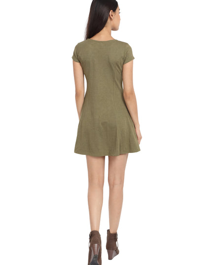 Melange Olive Knit Dress: Effortless Style (Shop Online)