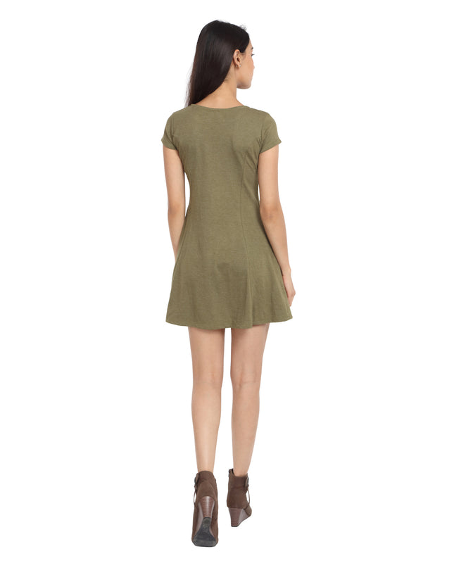 Melange Olive Knit Dress: Effortless Style (Shop Online)