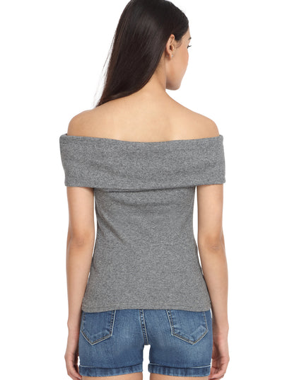 Grey Fold-Over Top - GENZEE