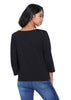 Black Long Tee , Stellar Print in Silver - GENZEE