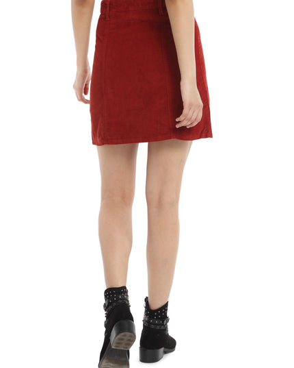 Shop Rust Corduroy Skirt online
