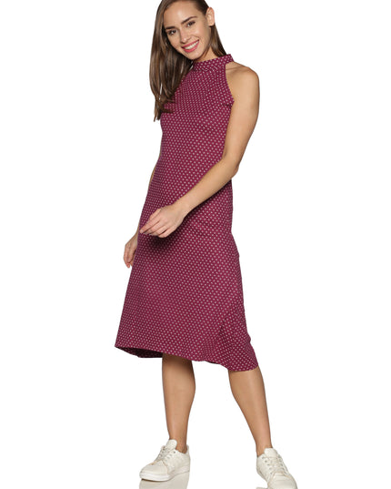 Shop the Trendy Wine Knit Halter Dress Online