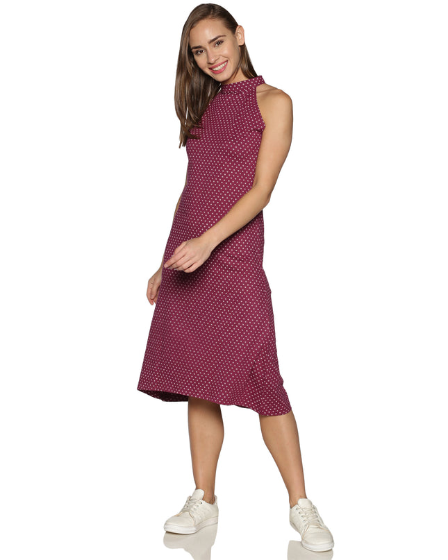Shop the Trendy Wine Knit Halter Dress Online