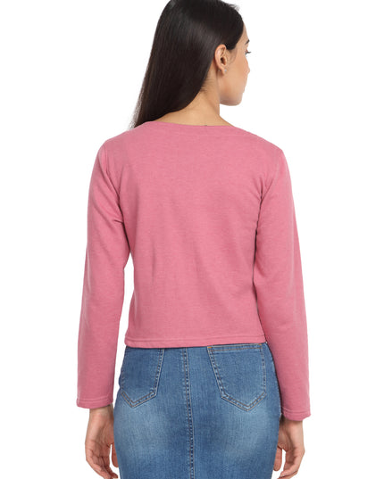 Online Boutique: Short Knit Jacket in Lovely Rose Hue