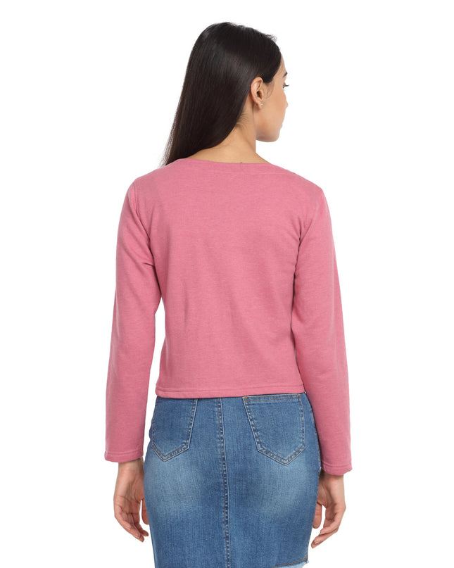 Online Boutique: Short Knit Jacket in Lovely Rose Hue